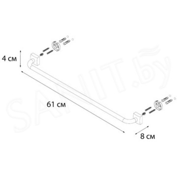 Держатель для полотенец Fixsen Kvadro FX-61301