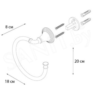 Держатель для полотенец Fixsen Luksor FX-71611B