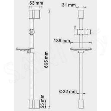 Душевая штанга Wasserkraft A063