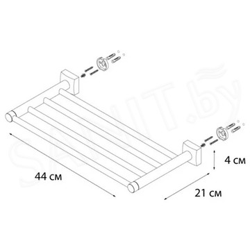 Полка для полотенец Fixsen Kvadro FX-61316