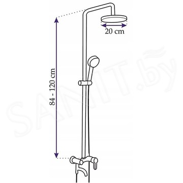 Душевая стойка Rea Loft REA-P0223