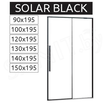 Душевая дверь Rea Solar Black раздвижная