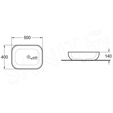 Умывальник Vincea VBS-101MB / VBS-102MB