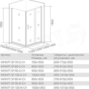 Боковая стенка Good Door Infinity SP C-CH 70 / 80 / 90 / 100