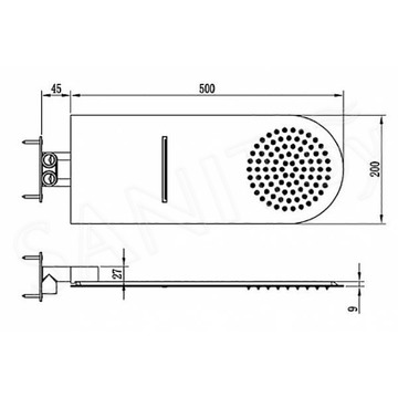 Верхний душ RGW Shower Panels SP-62