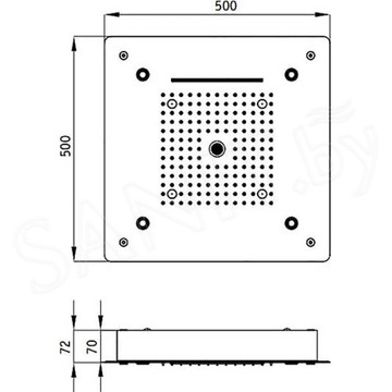 Верхний душ RGW Shower Panels SP-73 с подсветкой