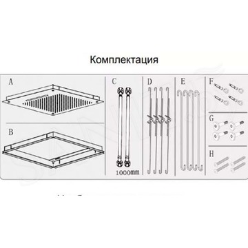 Верхний душ RGW Shower Panels SP-74