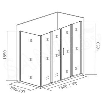 Душевой уголок Good Door Infinity WTW-TD + SP G-CH 150