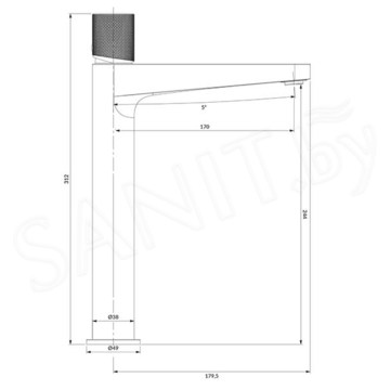 Смеситель для умывальника Omnires Contour CT8012CR