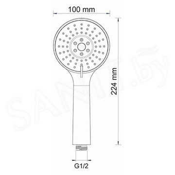 Душевая лейка Wasserkraft A002