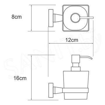 Дозатор для моющих средств Wasserkraft Dill K-3999