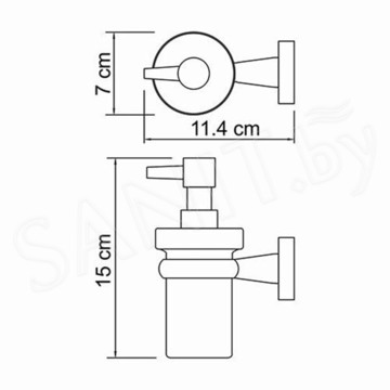 Дозатор для моющих средств Wasserkraft Lippe K-6599