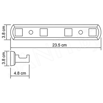 Планка с крючками Wasserkraft Dill K-3974