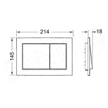 Система инсталляции для унитаза TECEbase kit c кнопкой и подвесным унитазом Lavinia Boho Biore Rimless 3304003R