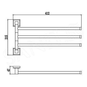 Держатель для полотенец Savol S-009503