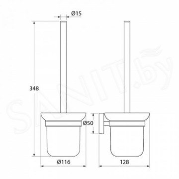 Ершик для унитаза Iddis Calipso CALMBG0i47