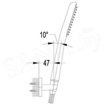 Душевая лейка со шлангом Omnires HUDSONX-PCR