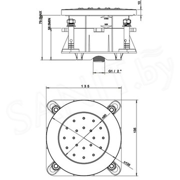 Боковой душ Omnires S29CR