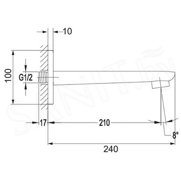 Излив для ванны Omnires Hudson Z23CR