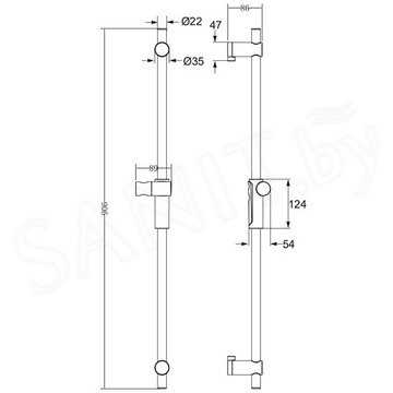 Душевая штанга Omnires DR11CR