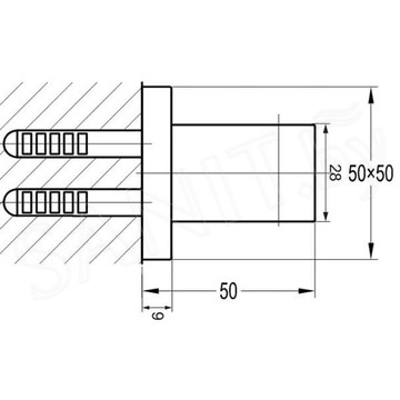 Держатель для душевой лейки Omnires 8876AGL