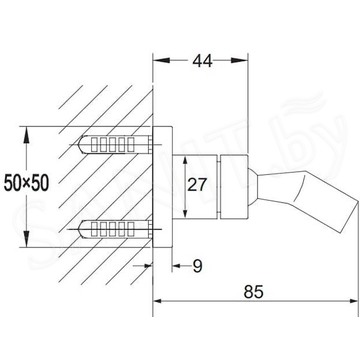 Держатель для душевой лейки Omnires 8859/KCR