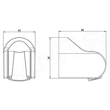 Держатель для душевой лейки Omnires 2060BL