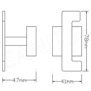 Крючок Omnires Lift 8154BCR