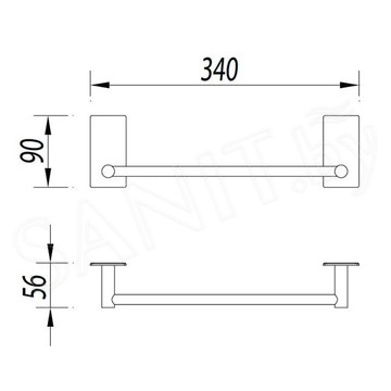 Держатель для полотенец Omnires Strong ST30213CR / ST30216CR