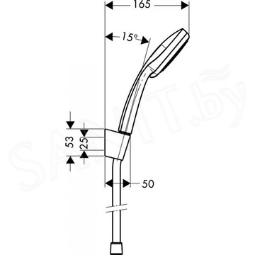 Душевая лейка со шлангом Hansgrohe Croma 100 Vario/Porter S 27594000