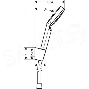 Душевая лейка со шлангом Hansgrohe Crometta 1jet 26567400