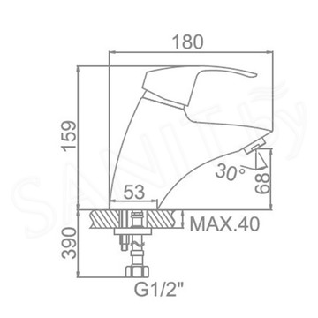 Смеситель для умывальника Ledeme L1005