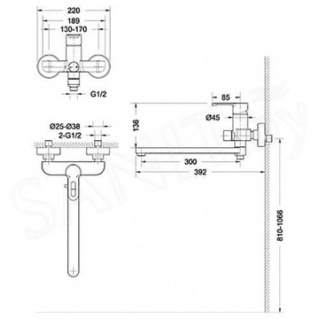 Смеситель для ванны Bravat Stream-D F637163C-01A