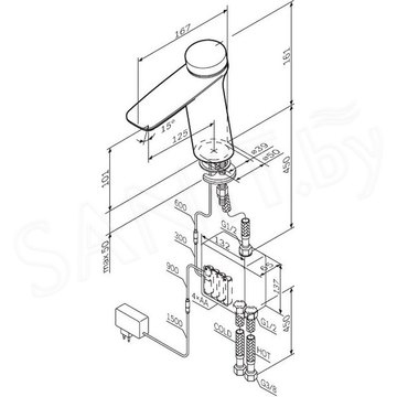 Смеситель для умывальника AM.PM Inspire V2.0 F50A02400 электронный