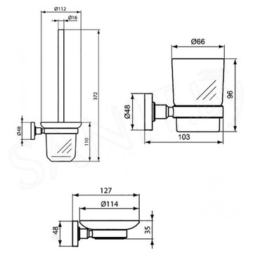 Набор аксессуаров для ванной комнаты Ideal Standard IOM A9245XG