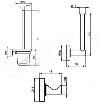 Набор аксессуаров для ванной комнаты Ideal Standard IOM A9246XG