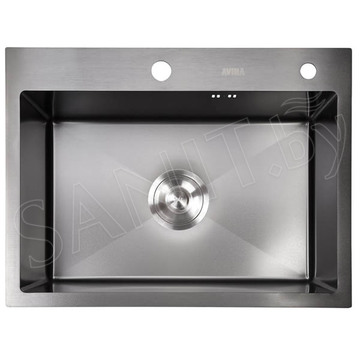 Кухонная мойка Avina HM5550 PVD (графит) с коландером и дозатором