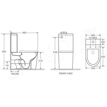 Напольный унитаз Grossman GR-4450S / GR-4450МS безободковый с крышкой Slim