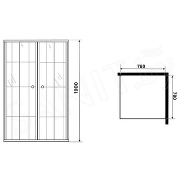 Душевой уголок Niagara Eco NG-1008-14QKL / NG-1009-14QKL / NG-1010-14QKL