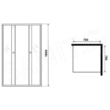 Душевой уголок Niagara Eco NG-1008-14QMT / NG-1009-14QMT / NG-1010-14QMT