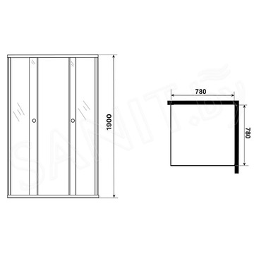 Душевой уголок Niagara Eco NG-1008-14QT / NG-1009-14QT / NG-1010-14QT