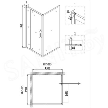 Душевой уголок Niagara Nova NG-6601-08 / NG-6602-08