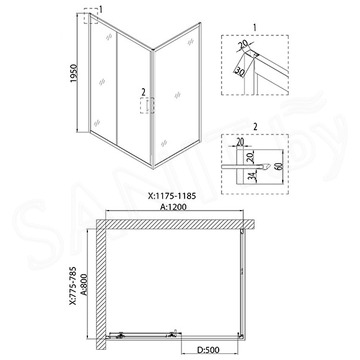 Душевой уголок Niagara Nova NG-6612-08