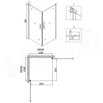 Душевой уголок Niagara Nova NG-6804-08 Black