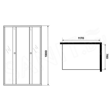 Душевой уголок Niagara Eco NG-1012-14Q / NG-1018-14Q Black