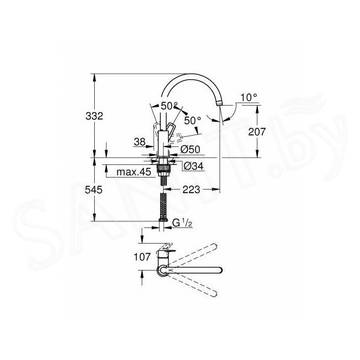 Смеситель для кухонной мойки Grohe BauLoop 31232001