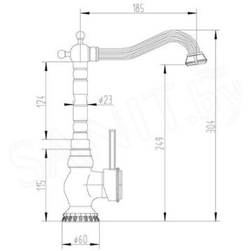 Смеситель для кухонной мойки ZorG Antic A 305K-BR / A 305K-SL