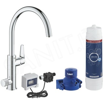 Смеситель для кухонной мойки Grohe Blue Pure BauCurve 30386000 в комплекте с фильтром