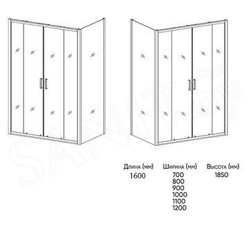 Душевой уголок Veconi RV-045 160 pear