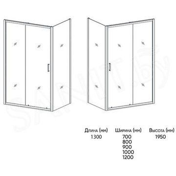 Душевой уголок Veconi RV-046 130 прозрачный